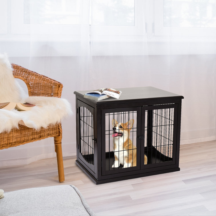 two section dog crate