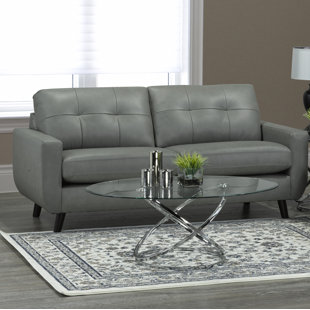 Lathrop Genuine Leather Sofa by Brayden Studio 2019 Coupon