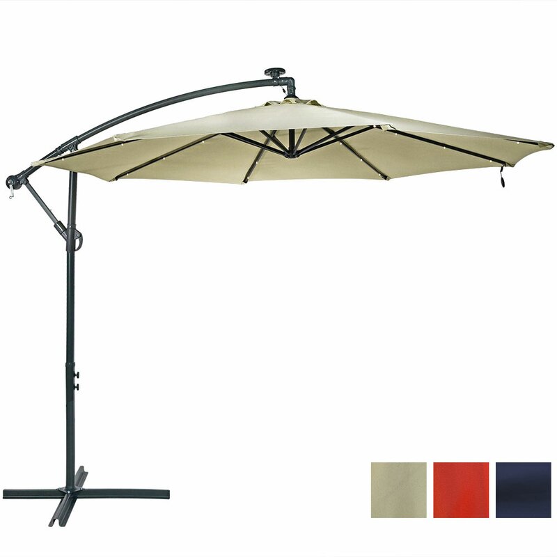 Anna Lighted Cantilever Umbrella Reviews Allmodern