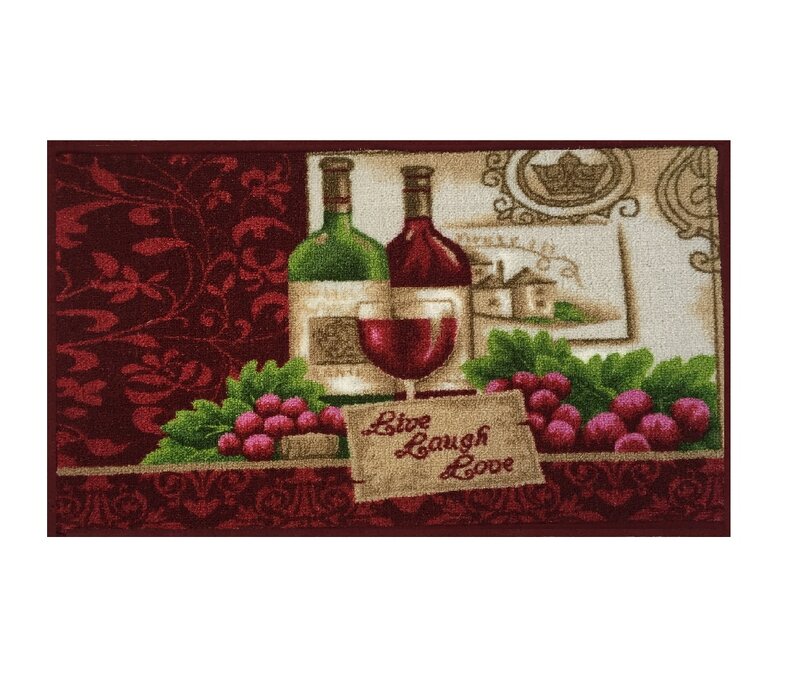 Fleur De Lis Living Sullivan Wine And Champagne Kitchen Mat Wayfair