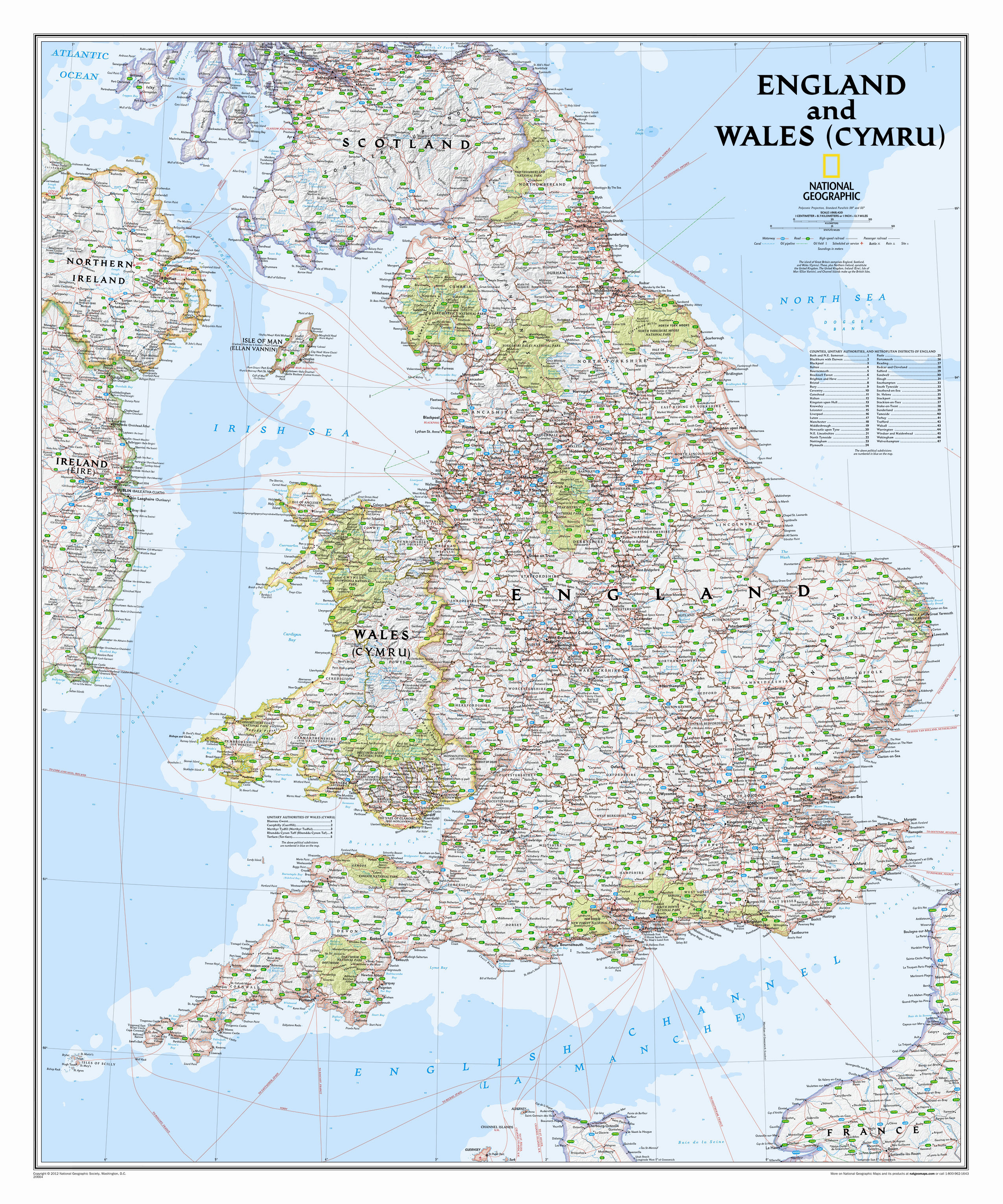 map of wales england National Geographic Maps England And Wales Classic Wall Map 36 X map of wales england