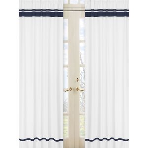 Hotel Striped Semi-Sheer Rod Pocket Curtain Panels (Set of 2)