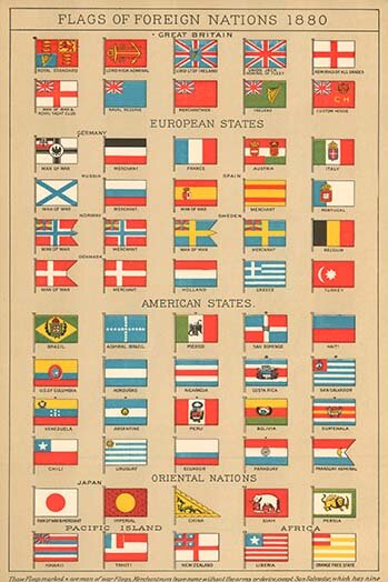 Darby Home Co Flags Of Foreign Nations 1880 - Graphic Art | Wayfair