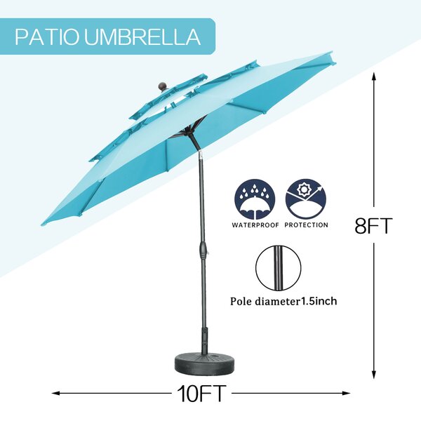 Arlmont & Co. Auturo 120'' Market Umbrella & Reviews | Wayfair