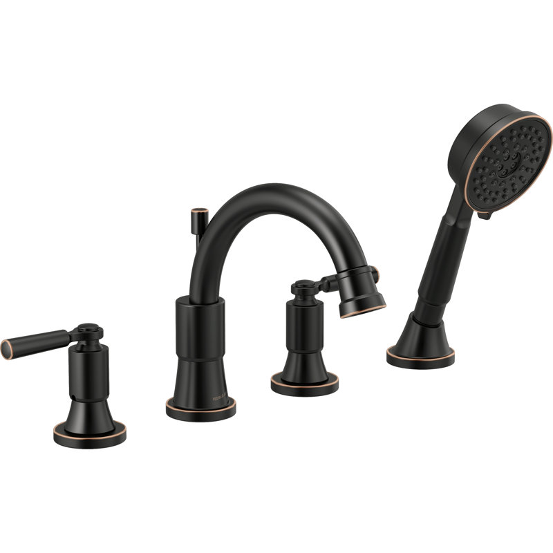 Peerless Faucets Westchester Double Handle Deck Mounted Roman Tub Faucet Trim With Handshower Reviews Wayfair