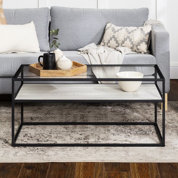 Faux Marble Coffee Table 