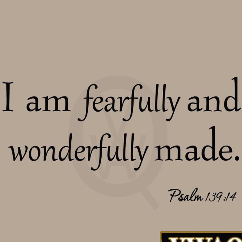 Winston Porter Dansville I Am Fearfully And Wonderfully Made Wall Decal Wayfair