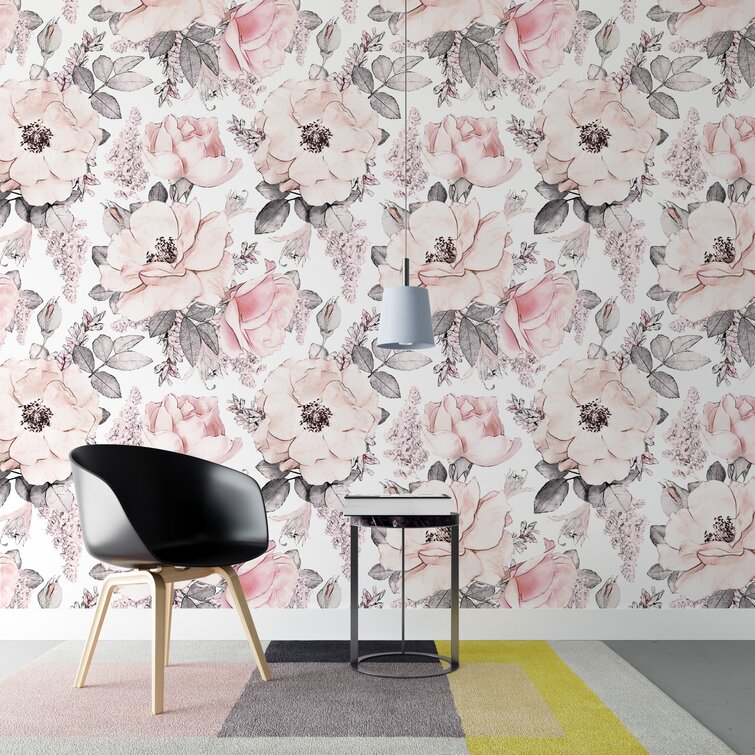 Red Barrel Studio® Labannah Peel & Stick Floral Wallpaper | Wayfair