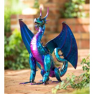 Set Of 2 13.5" Winged Wall Dragon Sculpture Statue Figurine 