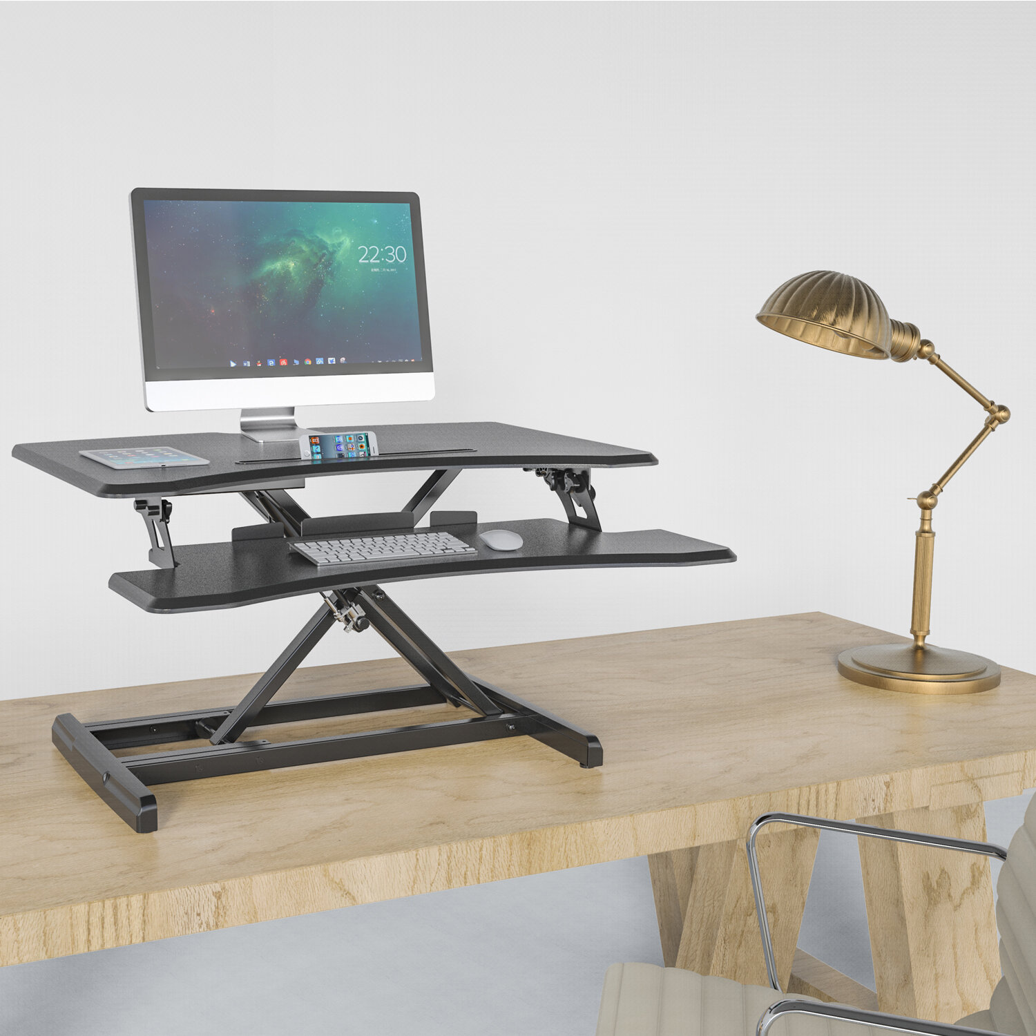 Symple Stuff Spires Height Adjustable Standing Desk Converter