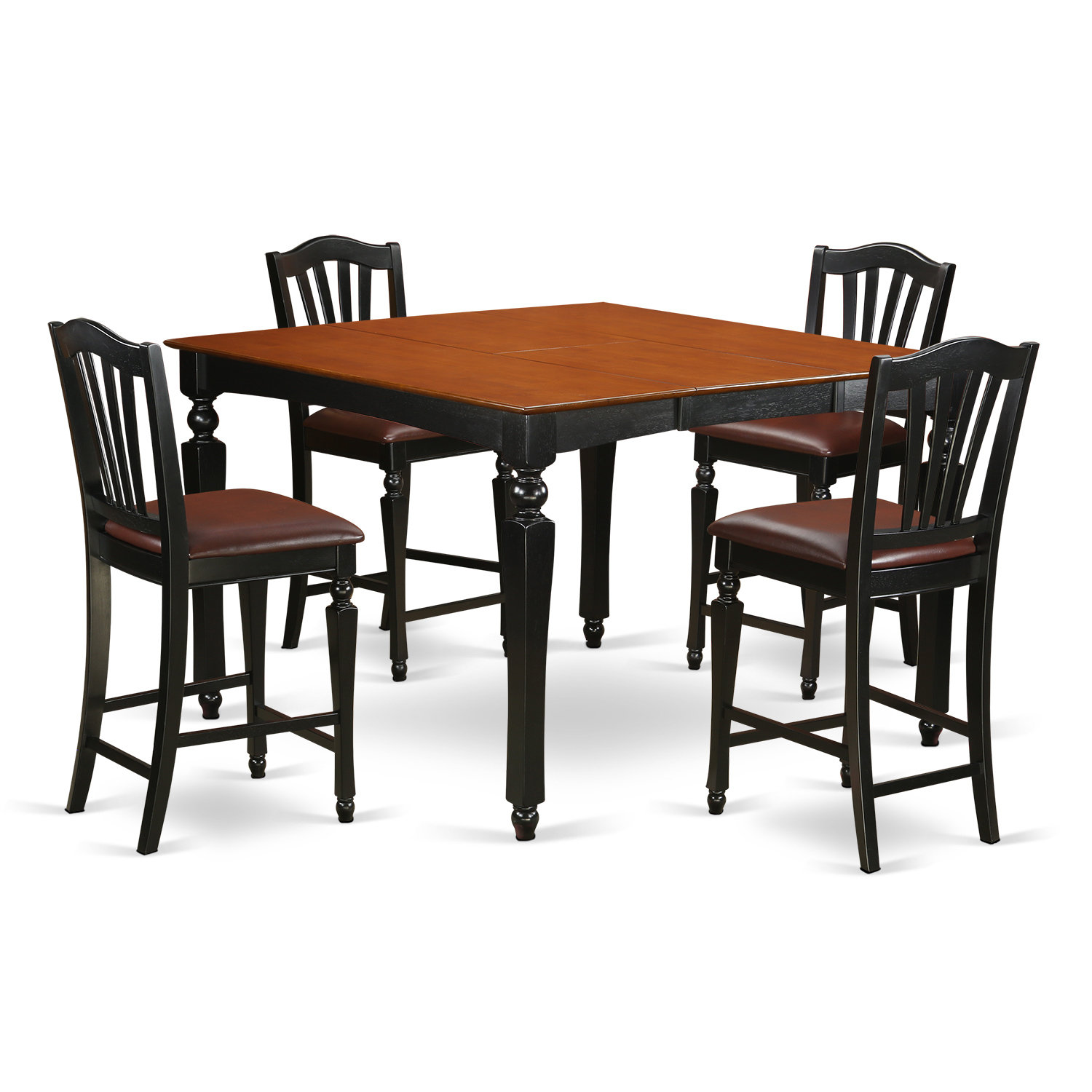 Darby Home Co Ashworth 5 Piece Counter Height Butterfly Leaf Solid Wood Dining Set Reviews Wayfair