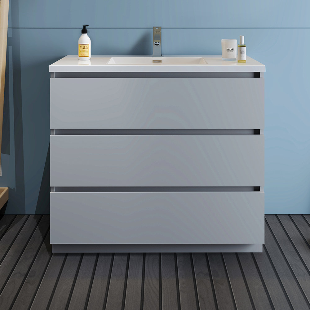 Fresca Senza Tuscany 40 Single Bathroom Vanity Set Wayfair Ca