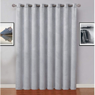 Single Door Curtain Ring Top Eyelet Thermal Energy Saving Blackout Doorway Panel 