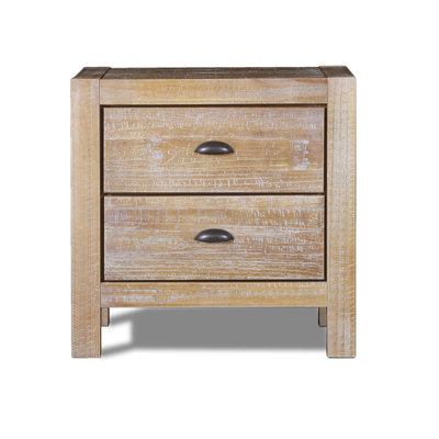 Grain Wood Furniture Rainer 2 Drawer Nightstand Color Driftwood