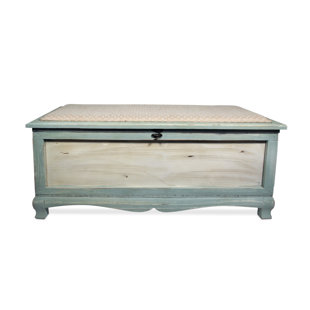 Go to store & view more images Beachcrest Home Atka Wood Storage Bench