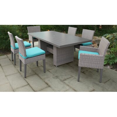 Rochford 7 Piece Outdoor Patio Dining Set With Cushions Sol 72 Outdoor Cushion Color Aruba