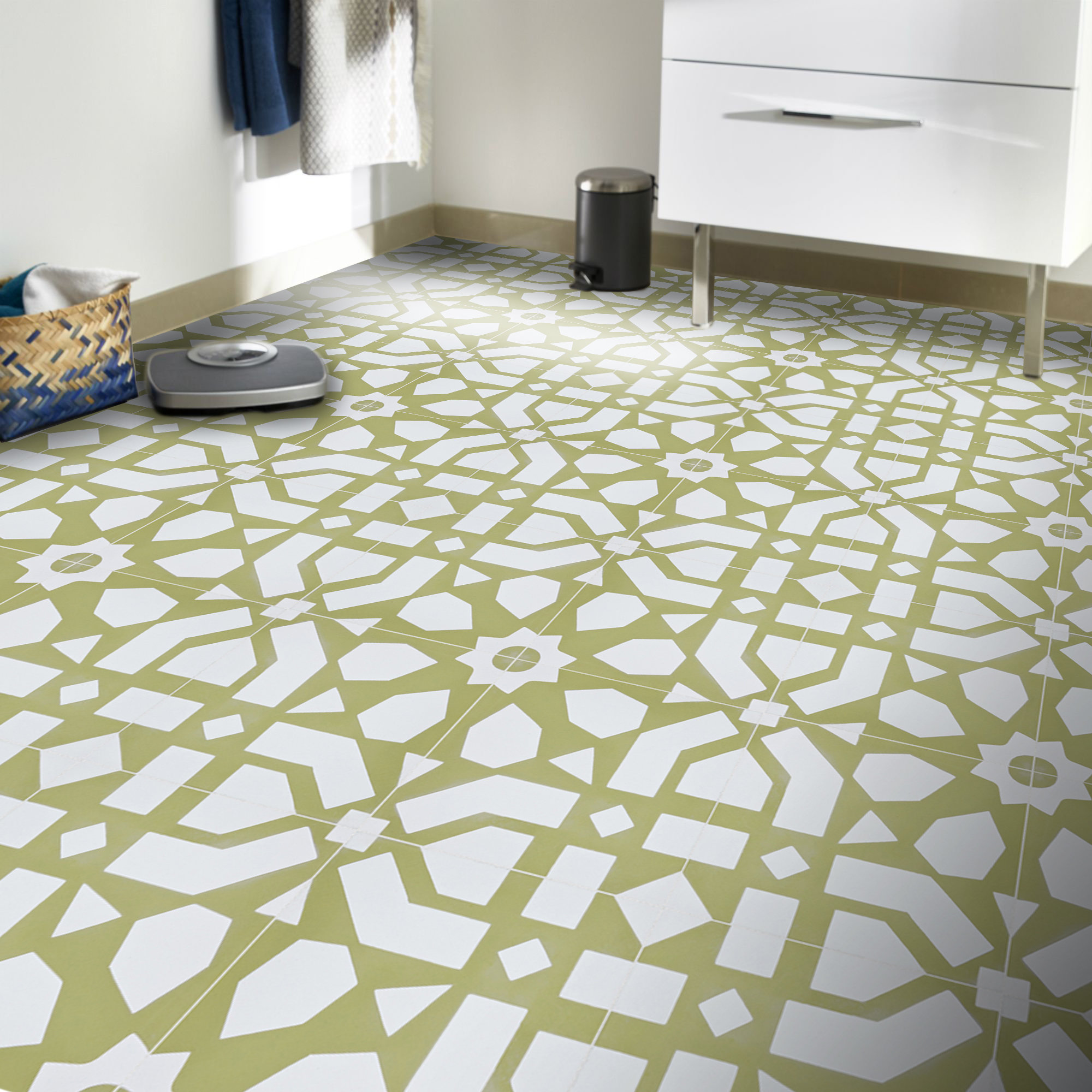 Moroccan Mosaic Tile House Azilal 8 X 8 Cement Patterned Wall Floor Tile Wayfair