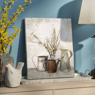 Three Watering Cans Graphic Art On Wrapped Canvas Three Watering Cans Graphic Art On Wrapped Canvas