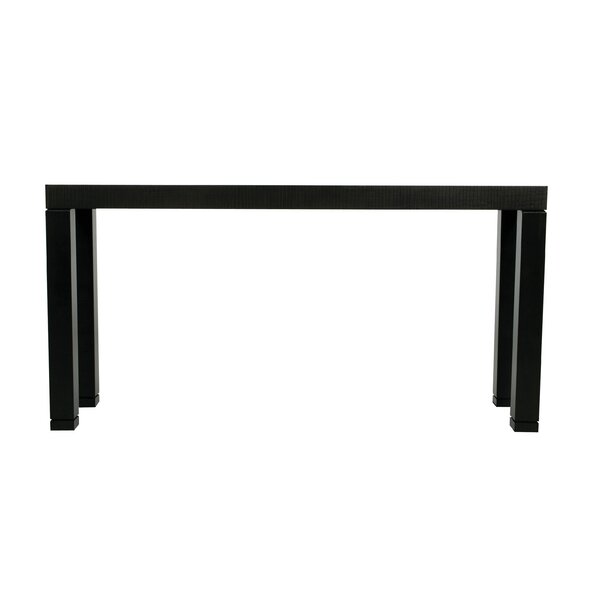 black parsons sofa table