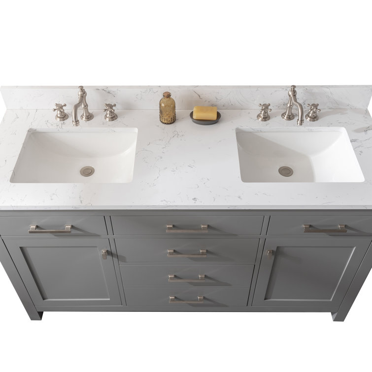 Sterling Rivers Atencio 60 Double Bathroom Vanity Set Reviews Perigold