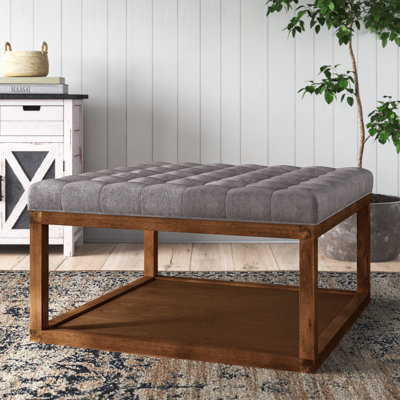 Hiller 36.4" Wide Tufted Square Cocktail Ottoman with Storage