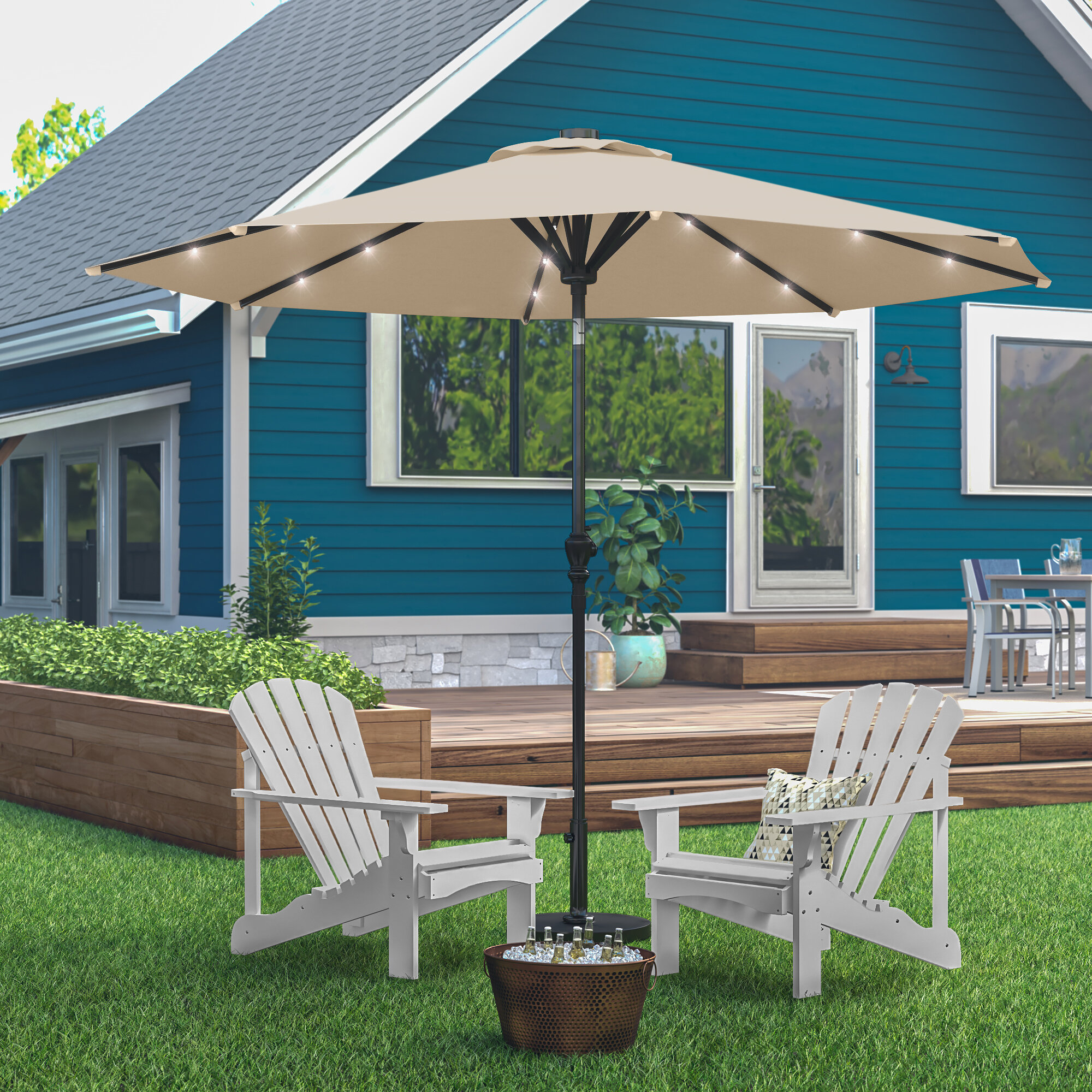 Lighted Patio Umbrellas You Ll Love In 2020 Wayfair