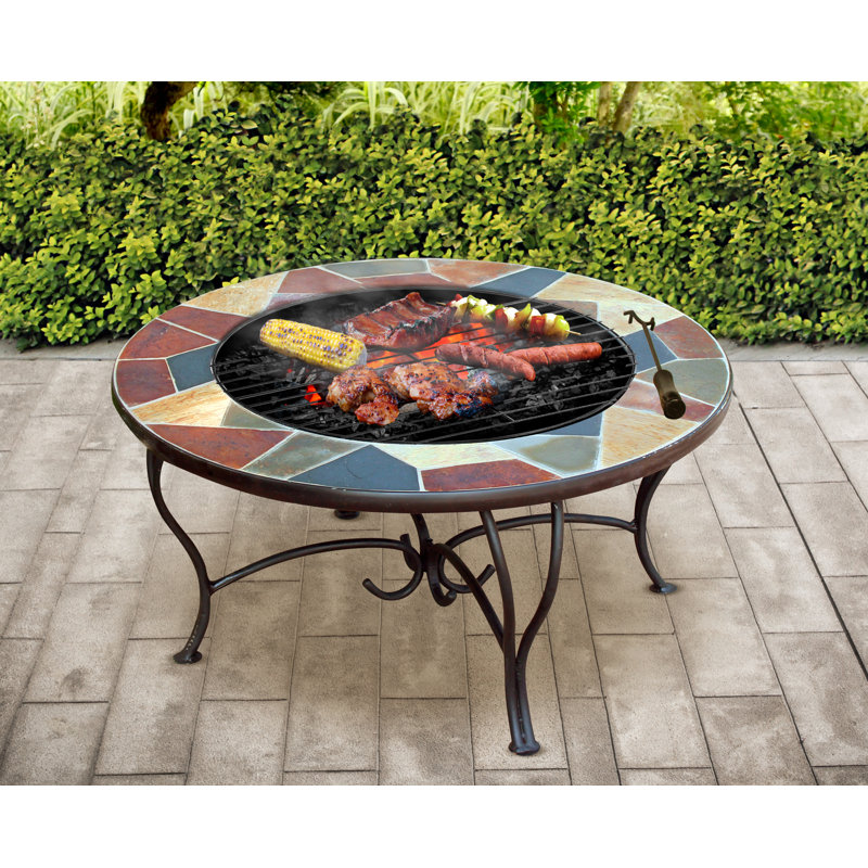 Bloomsbury Market Bowie Cast Iron Charcoal Wood Burning Fire Pit