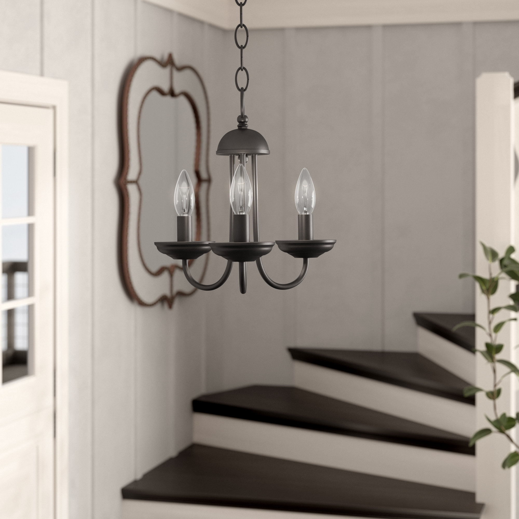 Charlton Home Bordelon 3 Light Candle Style Classic Traditional Chandelier With Rope Accents Reviews Wayfair