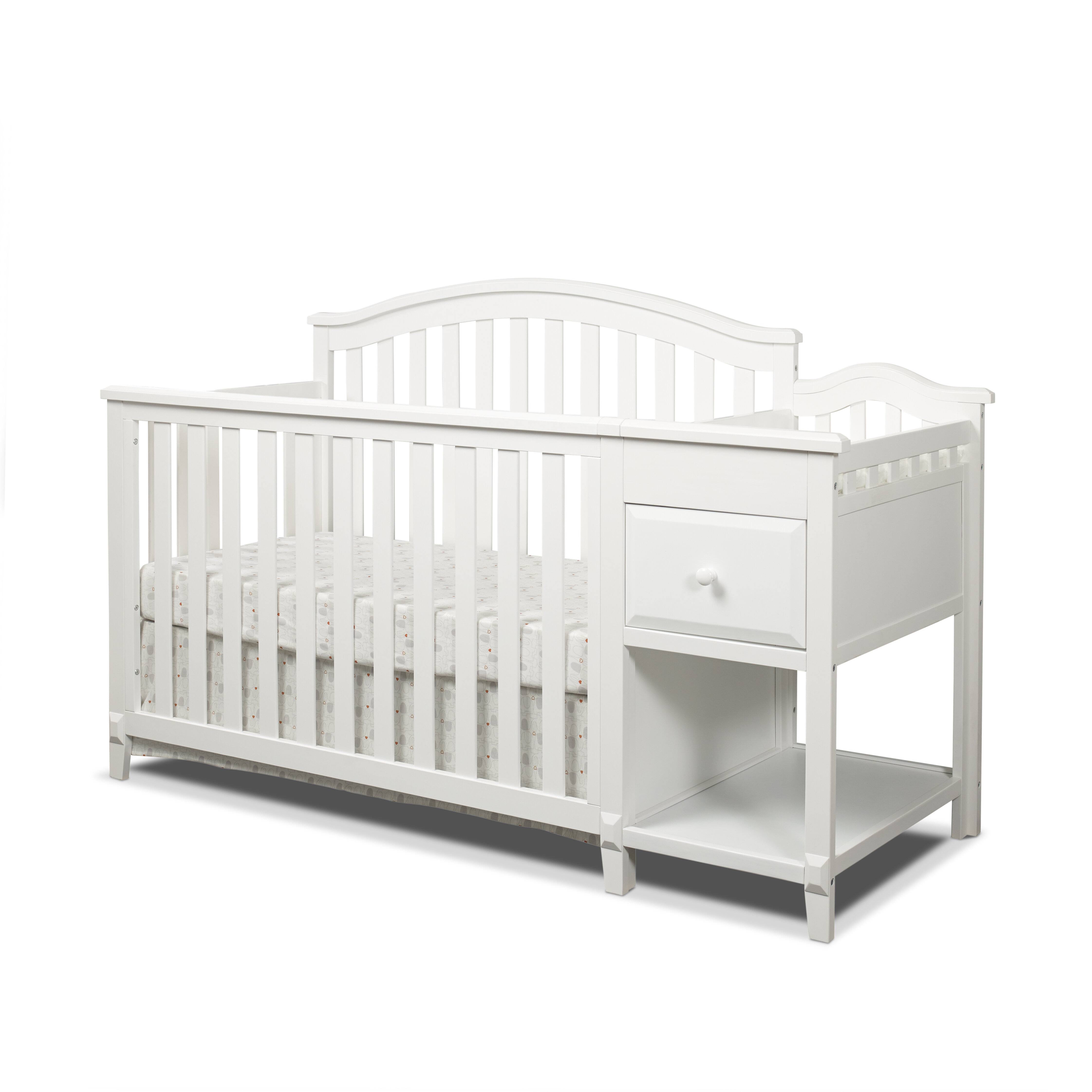 simplicity crib with attached changing table