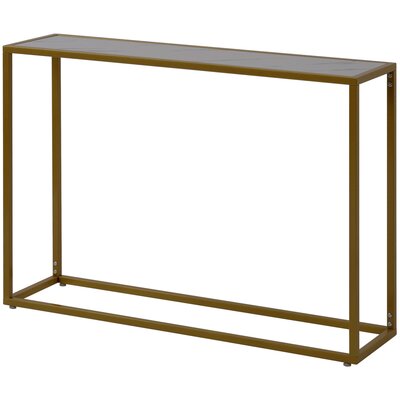 Mercer41 41.7" Console Table  Table Top Color: Gray, Table Base Color: Brown