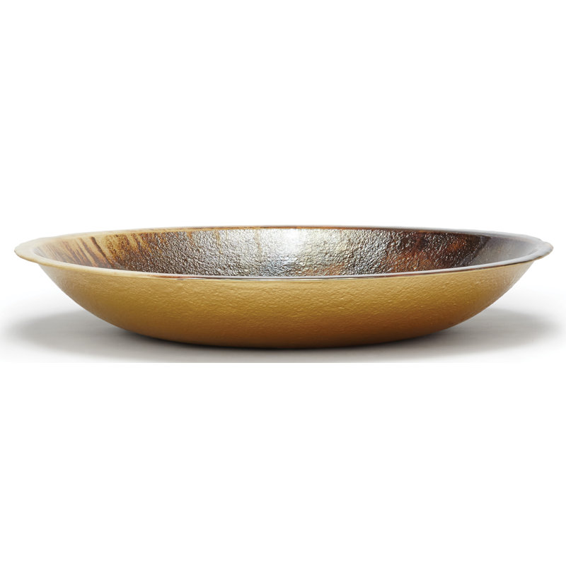 Vietri Earth Glass Glass Contemporary Decorative Bowl In Metallic Brown Reviews Wayfair