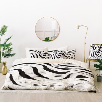 Zoe Wodarz Zebra Reflected Duvet Cover Set East Urban Home Size