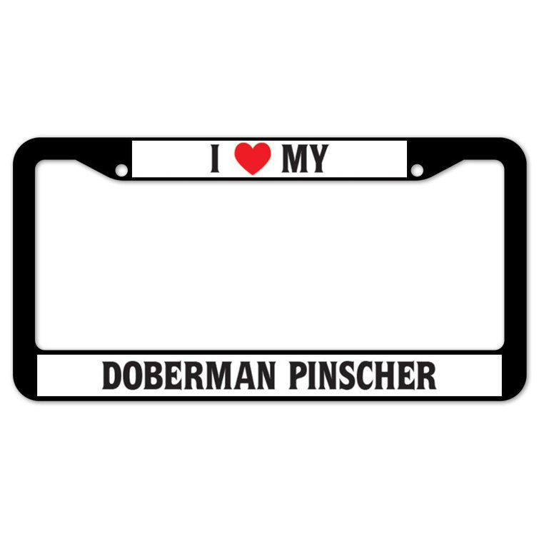 doberman license plate frame