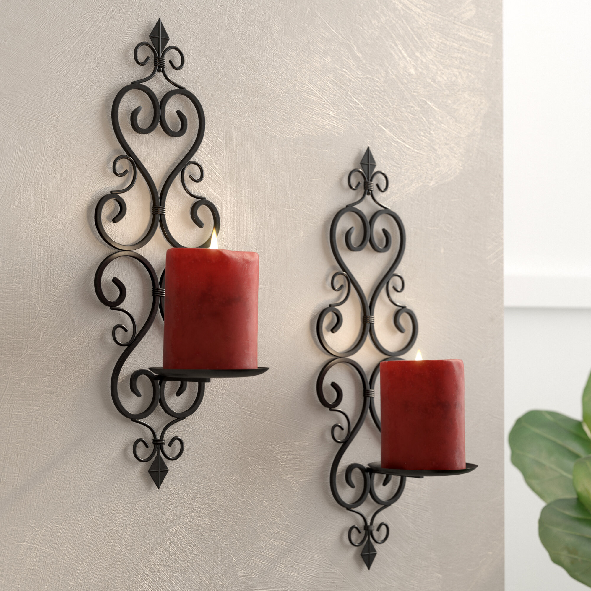 large candle sconces