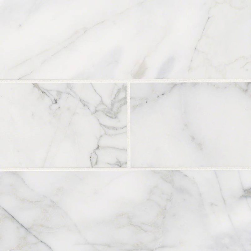 Msi Calacatta Cressa Honed 4 X 12 Marble Subway Tile In White Calacatta Cressa Honed 4 X 12 Marble Subway Tile In White