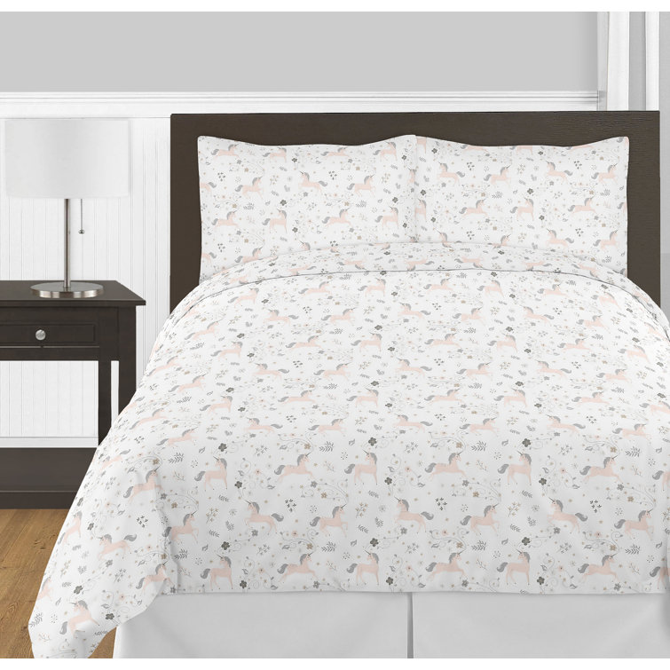 unicorn reversible complete bedding set