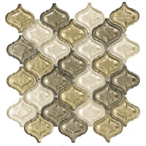 Lantern Glass Mosaic Tile in Champagne