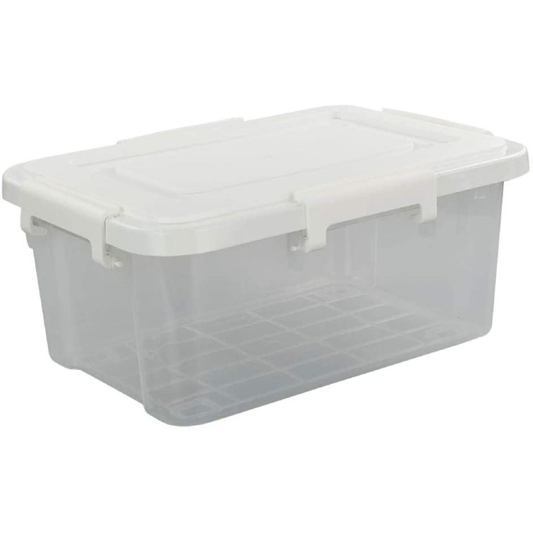 10 L Clear Lidded Bin with Black Handle Yesdate Plactic Large Storage Latching Box 1 Pack 10 L Clear Lidded Bin with Black Handle Yesdate Plactic Large Storage Latching Box 1 Pack