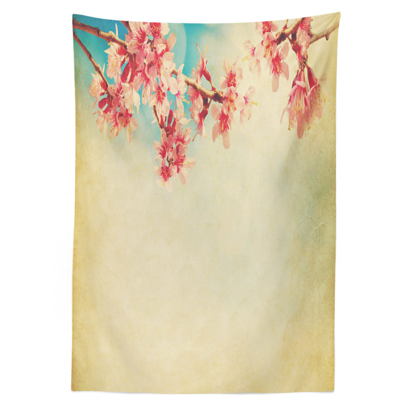 East Urban Home Ambesonne Floral Tablecloth Spring Sakura Flower