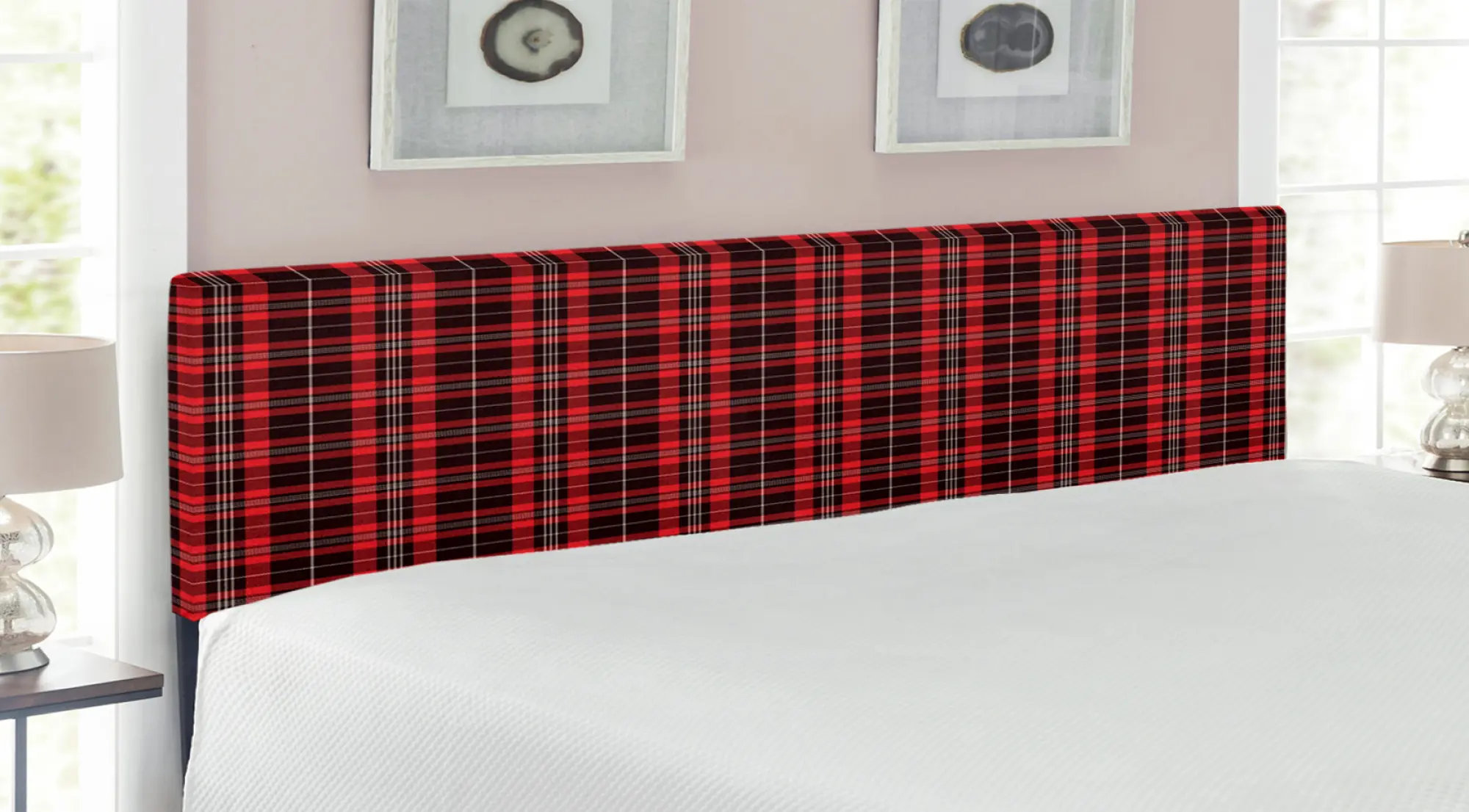 East Urban Home Tartan King Upholstered Panel Headboard Wayfair