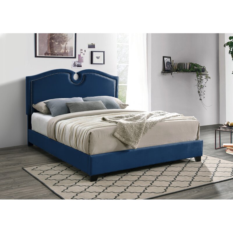 House of Hampton® Cottman Scalloped Upholstered Standard Bed | Wayfair