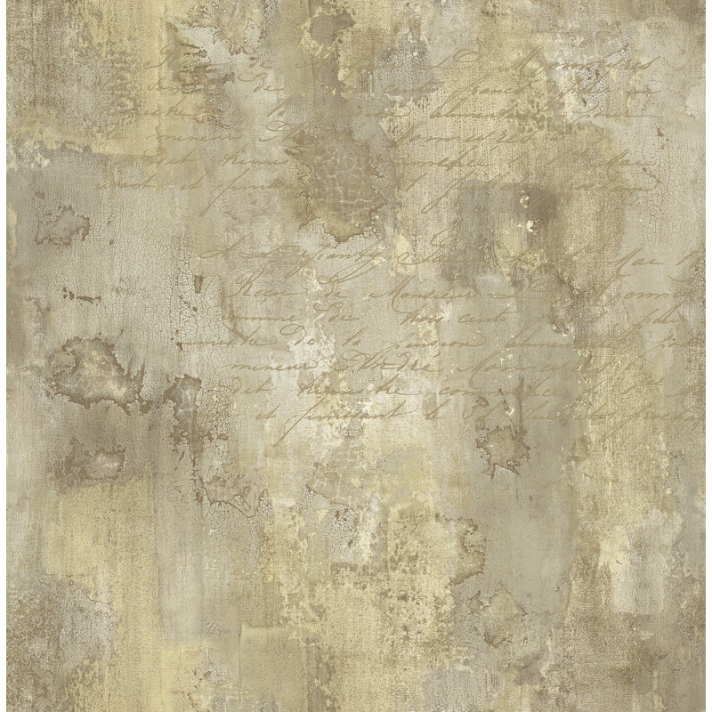 Ophelia Co Diane Faux Script 33 L X 20 5 W Metallic Wallpaper Roll Reviews Wayfair