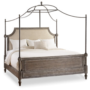 True Vintage Upholstered Canopy Bed by Hooker Furniture