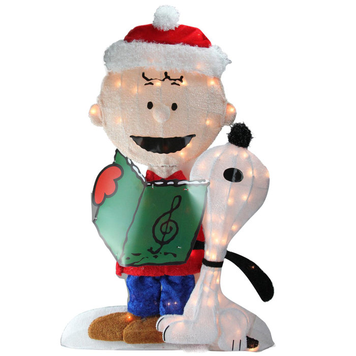 Northlight Pre Lit Peanuts Charlie And Snoopy 2d Christmas Yard