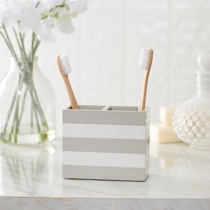 Imogen Striped Lacquer Toothbrush Holder