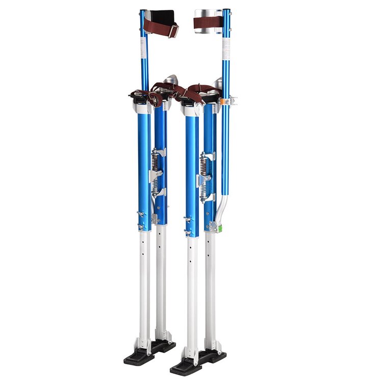 Yescom 50-64 Aluminum Drywall Stilts Height Adjustable Lifts Tool for Sheetrock Painting Painter Taping Blue 