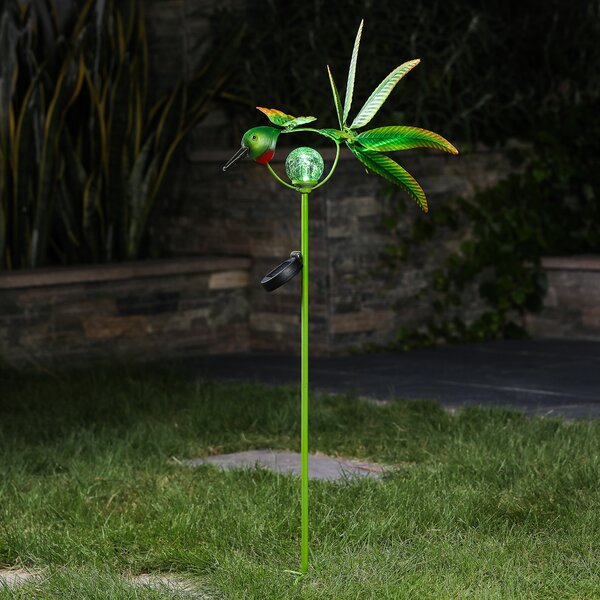 Handcrafted Kinetic Metal Yard Art Bluebird Garden Stake Made in USA 