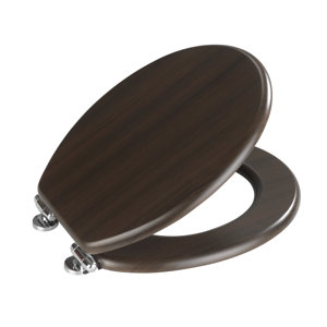 Harter WC-Sitz Wenge rund von Wenko