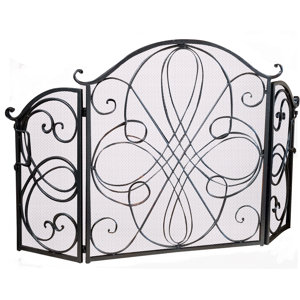 Oxford 3 Panel Iron Fireplace Screen