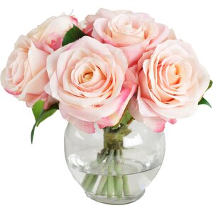 Roses in Glass Vase